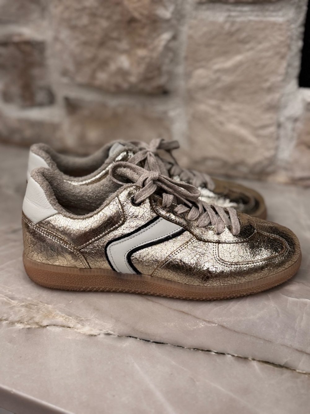 Verbenas Gold Women's Sneakers worn once size 39 8-8.5